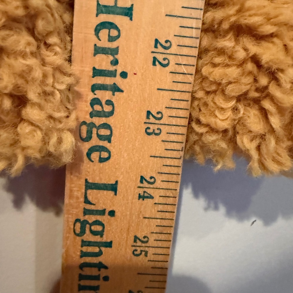 HYFVE Teddy Bear‎ Sherpa Faux Fur Cropped Jacket Coat Women's Large Mustard Boho - Picture 15 of 15